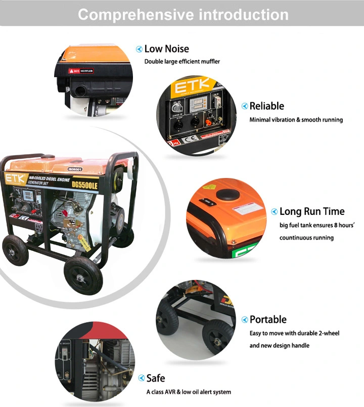 Home Backup Air Cooled Power Diesel Generator Set (2KW)