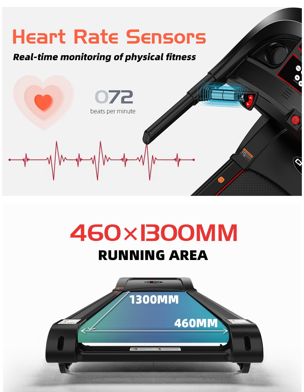 CP-X5 Heart Rate,MP3,USB, Silicone oil easy refilling, Hi-Fi Speaker, iPad holder, Hydraulic Soft-drop System Treadmill