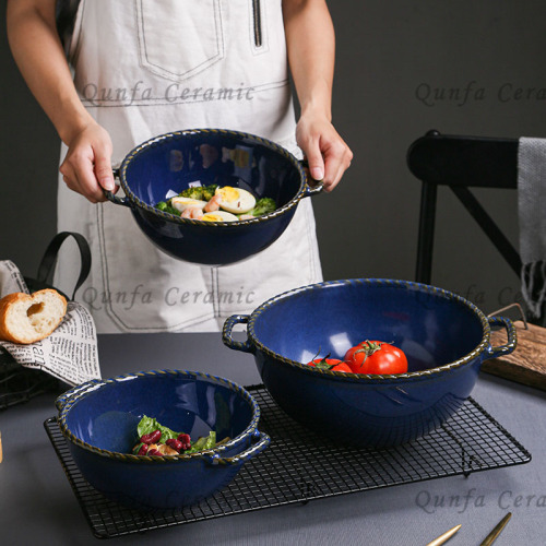 Set di 3 ciotole in porcellana per insalata