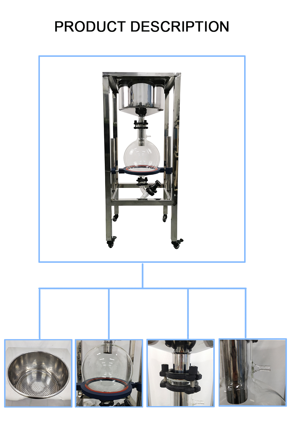 20L vacuum filter glass reactor