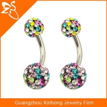 BR01678 Multi-color crystal belly ring piercings , fashion navel belly ring