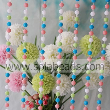 Discount 4MM&14MM Wire Acrylic Beaded Strands Garland