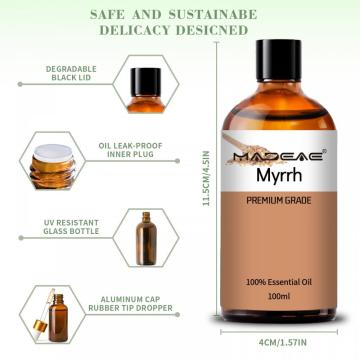 100% puro de extracto de planta natural aceite de mirra para aceite de salud