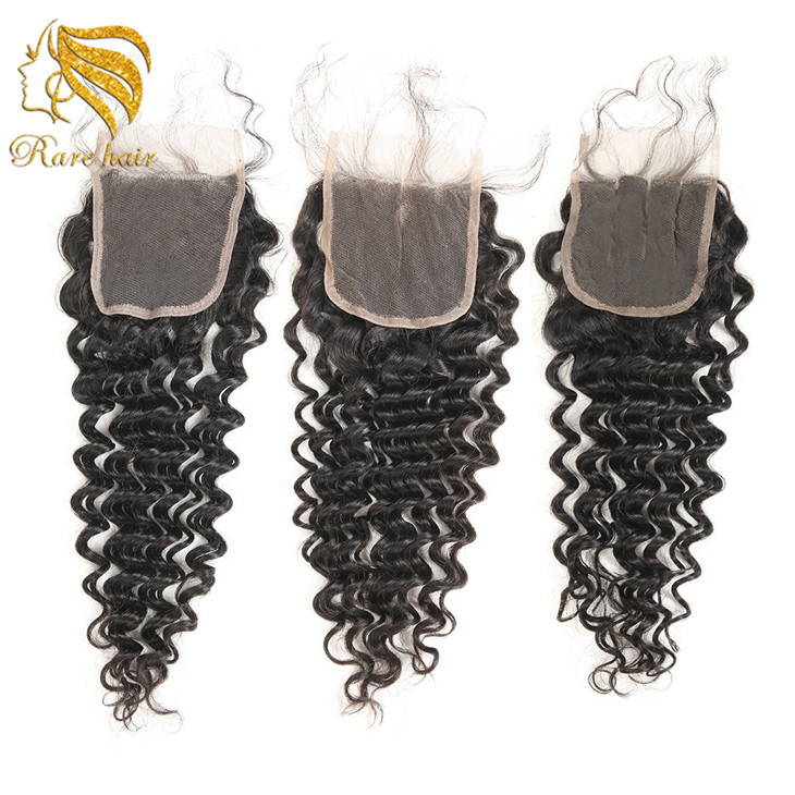 Malaysian Human Hair 9A Deep Curly Bundle Hair Extension, 4 Bundles Brazilian Angel Trio Body Wave Bundles
