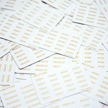 Transparent Clear Gold Foiled Custom Script Stickers for Planners