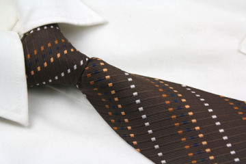 Coffee Square Design Necktie for Men