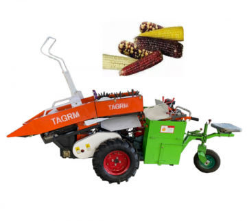 Mini-corn harvester machine tractor-mounted corn harvester