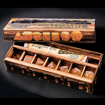 The Tavern Drinking Game, Novelty Polyhedral Beer Dice Set for Drinking Game