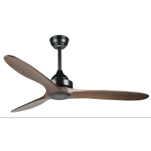 Black Ceiling Fan with Wood Blades