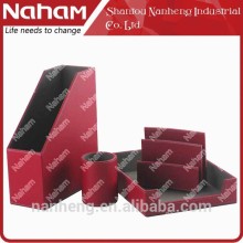 NAHAM cheap Leather gift men office stationery 4 sets