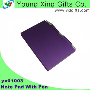 Mini metal notepad with pen/notepad with pen