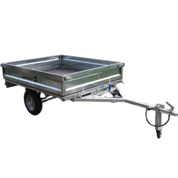 SNOWAVES FT752 6x4 Folding Motorcycle Trailer with Galvanized Camping Cargo Box