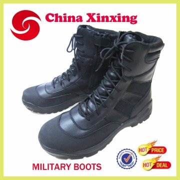 Black Military Boots with Zipper for Army army combat boots black cheap black military boots,