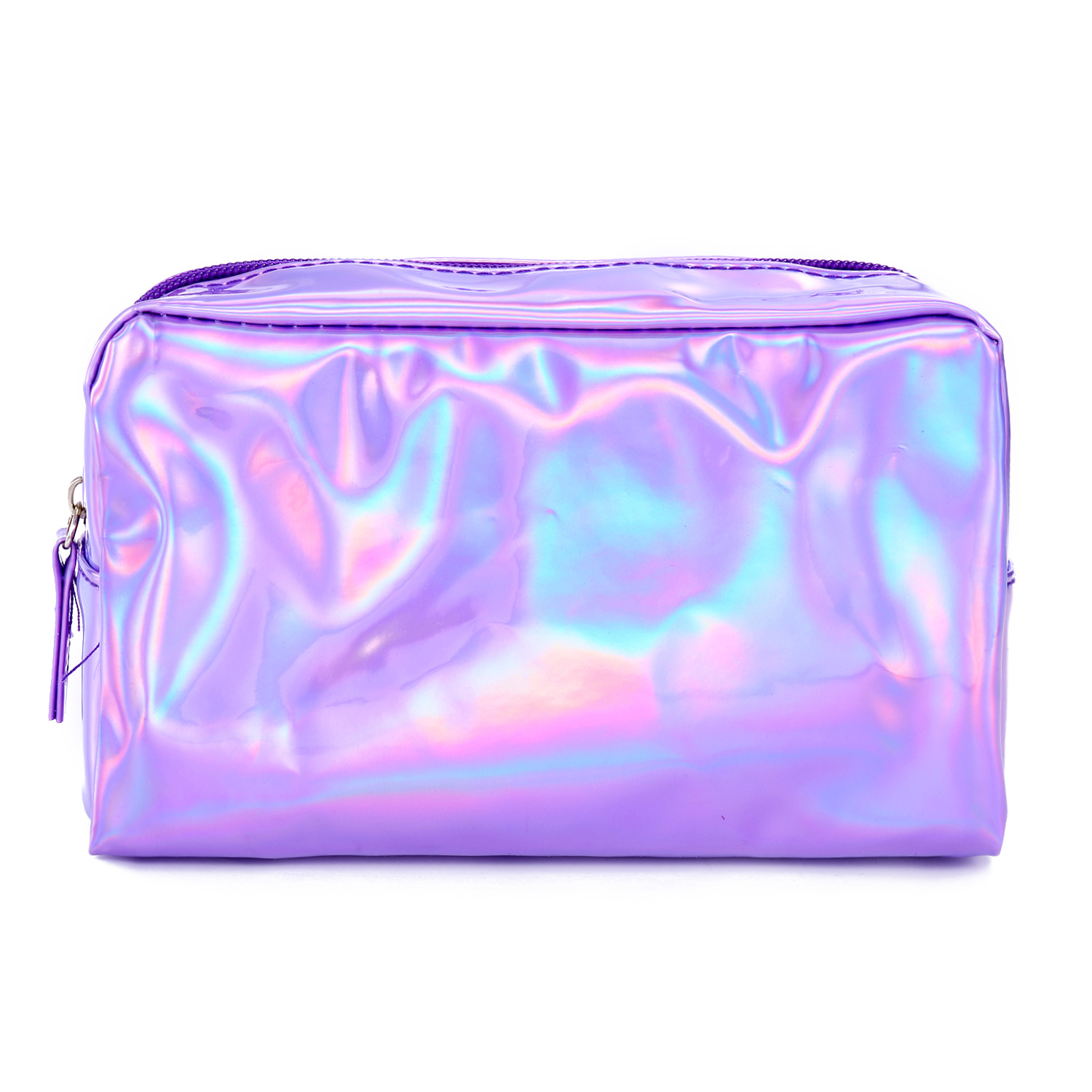 Fashion Customized Holographic PU leather cosmetic makeup bag