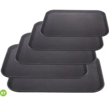 Rectangular Anti-Skid Tray (GRT-Square) Fast Food Service Tray