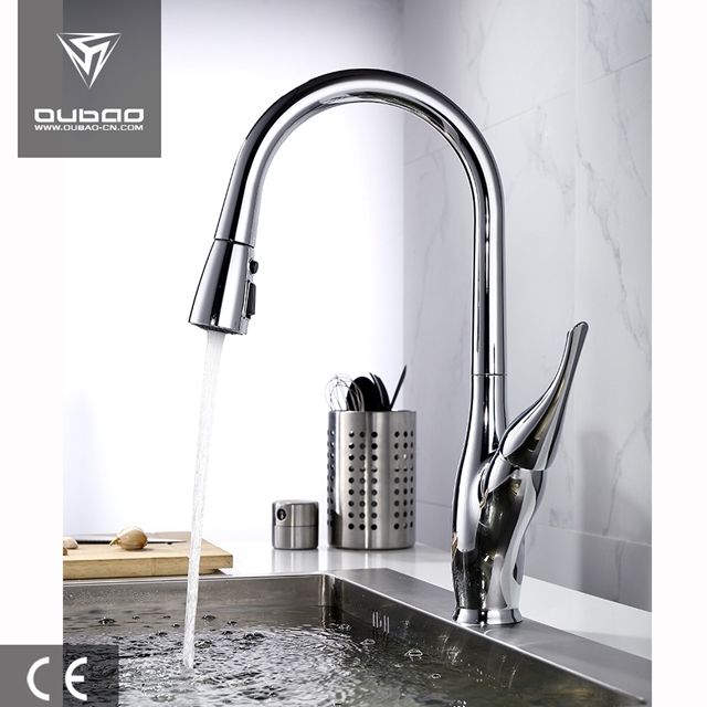 Chrome Finish Kitchen Faucet