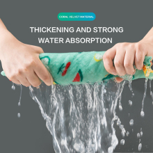 Thickness Absorbent Coral Fleece Washable Cleaning Cloths