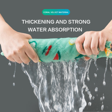 Thickness Absorbent Coral Fleece Washable Cleaning Cloths