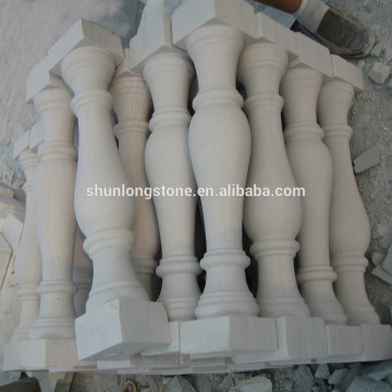 beige sandstone balustrade & handrail,stone railing