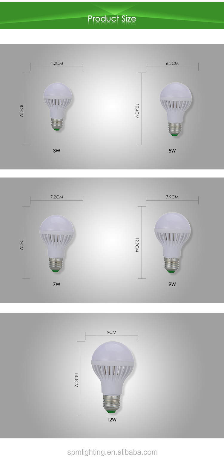 Good quality 18w square led panel light led bulb casing with e27/w26 base