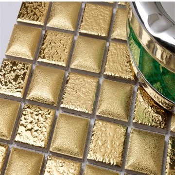 300x300 ceramic metal gold mosaic tile