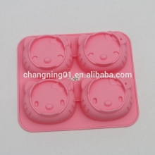 Pink silicone KT cat cake mold
