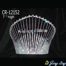 7 Inch Rhinestone diamond pageant crowns for queen