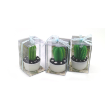 Handmade cactus shaped decorative candles