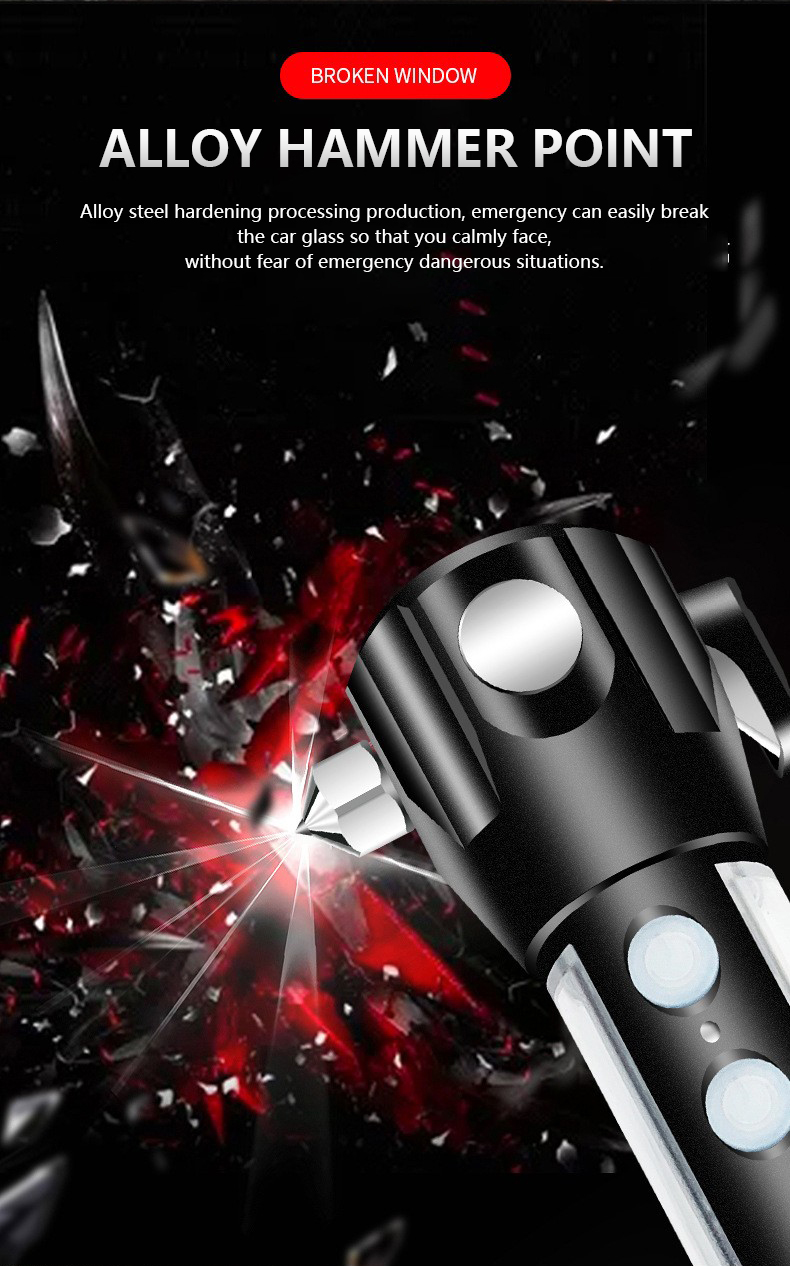 Multifunctional explosion-proof flashlight magnetic suction solar rechargeable emergency survival flashlight