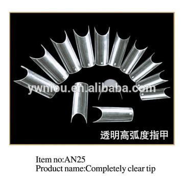 Professional Completely Curved Clear False Nail Tips