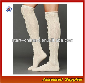 Women Boot Socks/Cream Color Fashion Girls Boot Socks/ China Wholesale Boot socks Lucas-N024