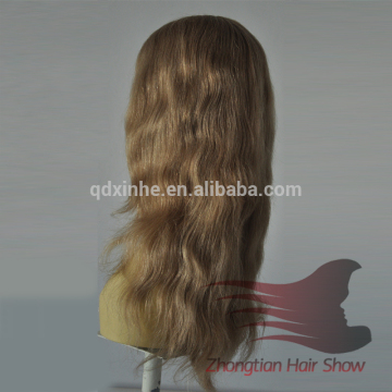 Unprocessed Virgin Human Hair 22inch Natural Weave Blond Kosher Wig
