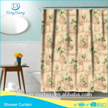 Polyester Material Lily Bathroom Curtains