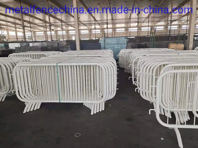 Hot Dipped Galvanized Then Painted White Crowd Control Barrier for Qatar.