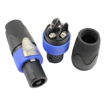 4Pin Pole Male Nickel Plated Blue Speakon Connector
