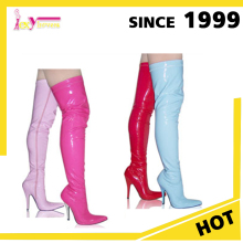 Global big sale high custom made fetish high heel thigh high big size women long boots made in china