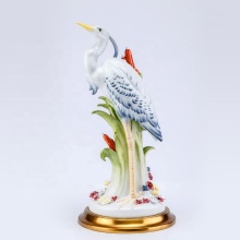 Factory Direct Sale: Animal Bird Heron Ceramic Porcelain Figurines for Home Decoration