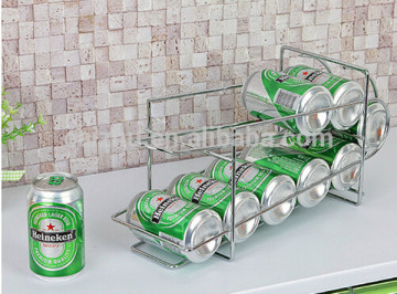 Chrome Wire Refrigerator Beer Can Holder