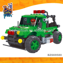 Racing car plastic creative building brick toys for children game