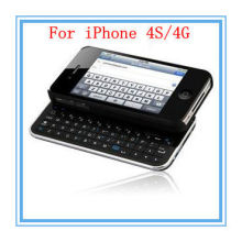 Mini Slide Wireless Plastic Dust Prevention Folding Bluetooth Keyboard For Iphone 4 / 4s