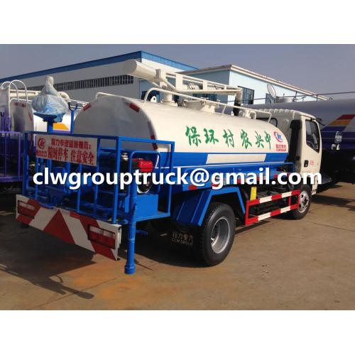 Dongfeng Water Truck dengan Fungsi Suction Sewuction