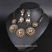 Factory Stock Fashion Chunky Necklace wholesale Multi color Resin statement choker necklaces MOQ 6pcs N00593