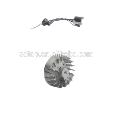 Magneto rotor and ignition stator for gasoline engine TB33