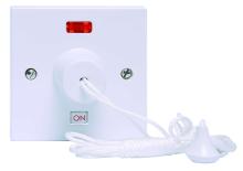 50 AMP Double Pole Pull Switch with Neon