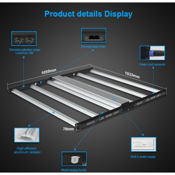 LED tumbuh cahaya 6ft 720w untuk tanaman indoor