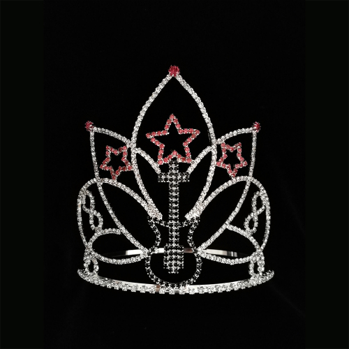 Muziekthema Strass Tiara Star Pageant Kroon