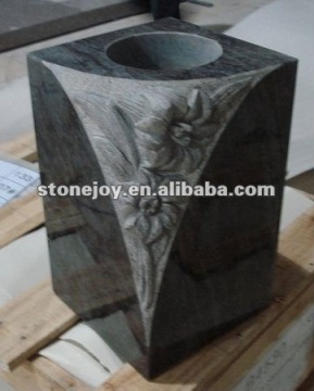 Granite Grave Vase, Carved memorial vases, Funeral Accessories