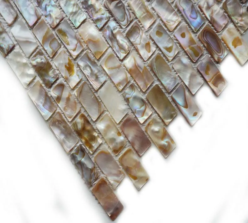 Natural Design Mother of Pearl Brick Seashell Mosaic Tiles for Kitchen