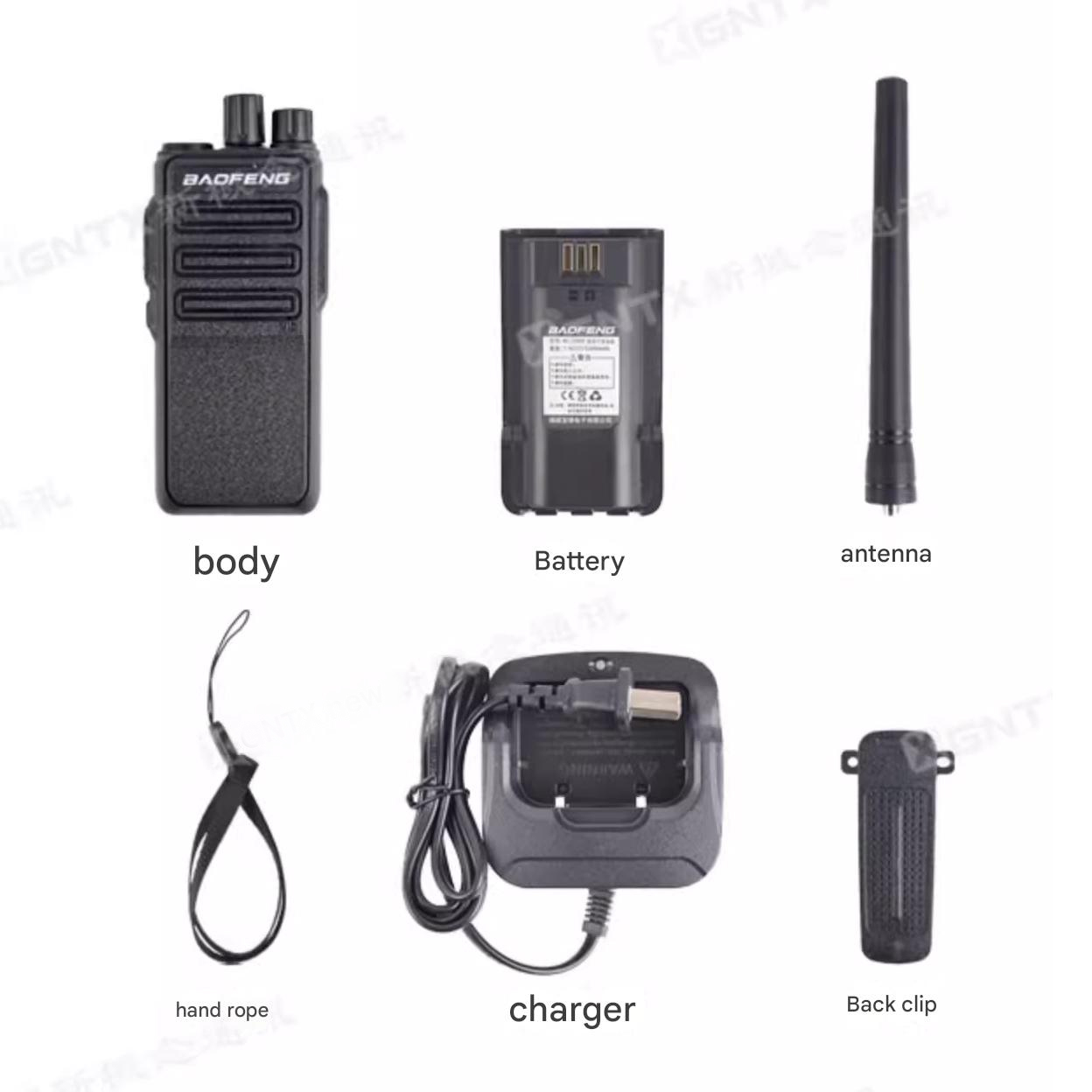 Baofeng Professional BF 1904 Handheld Anti-fall Type c Walkie Talkie 50 km High Power Long Distance 2-way Walkie Hotel KTV