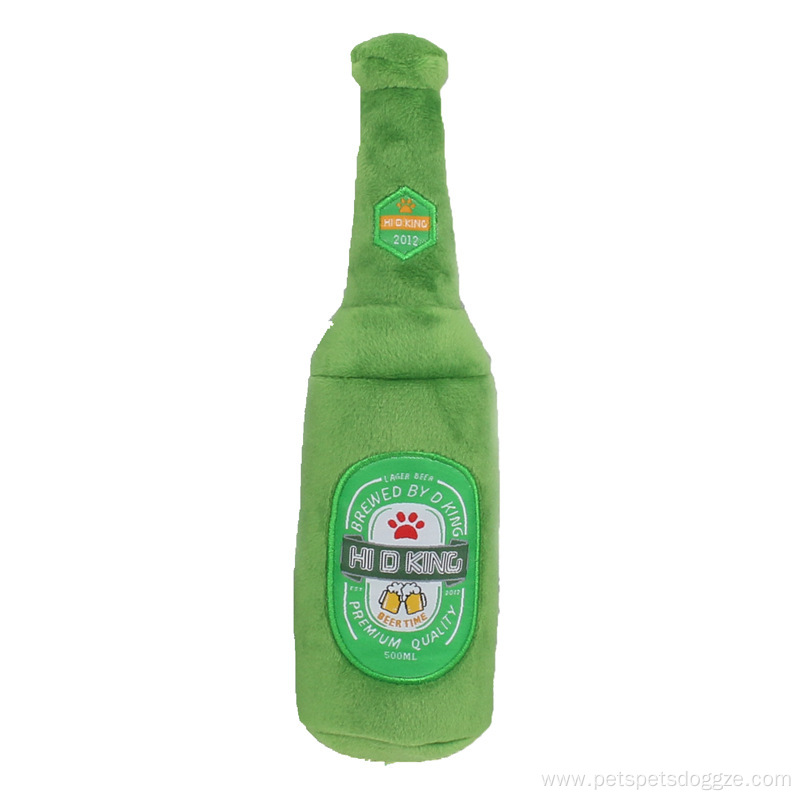 Beer Bottle Glas Shape Dog Toy with Sound